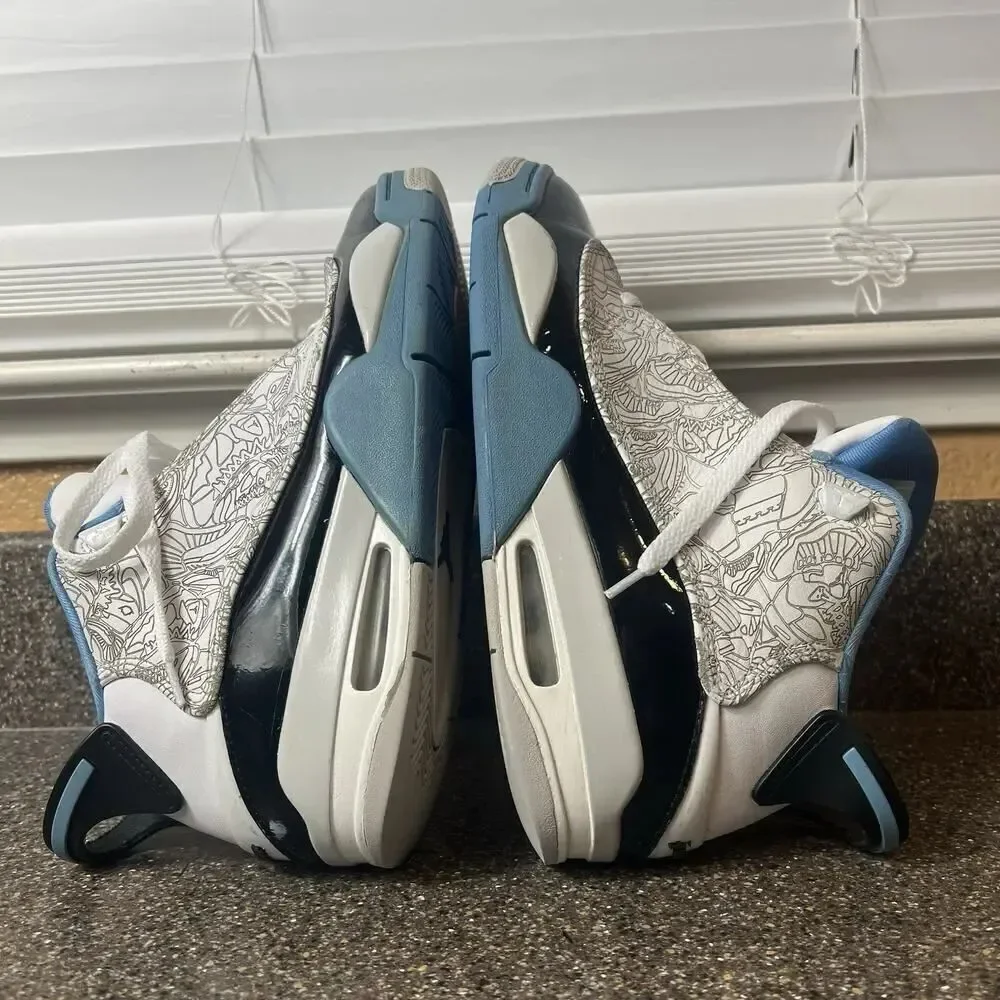 NIKE Air Jordan Dub Zero University of Blue White/Grey Sneaker 311046 114 Mens 8